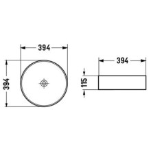 Раковина 39,4х39,4 см Vincea VBS-216MB