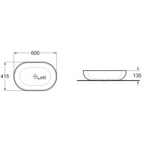 Раковина 60х41,5 см Vincea VBS-113MA