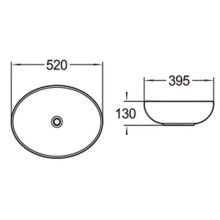 Раковина 52х39,5 см Vincea VBS-51552