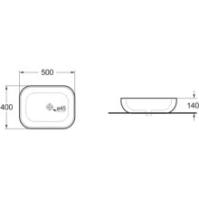 Раковина 50х40 см Vincea VBS-101MA