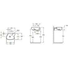 Раковина Jacob Delafon Nouvelle Vague 36 EGK112-00 Белая