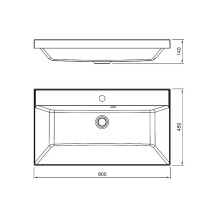 Раковина Florentina Астория 80 10.170.00800.001 Белая