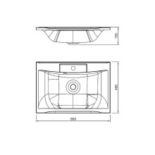 Раковина Florentina Прима 65 10.010.00650.001 Белая