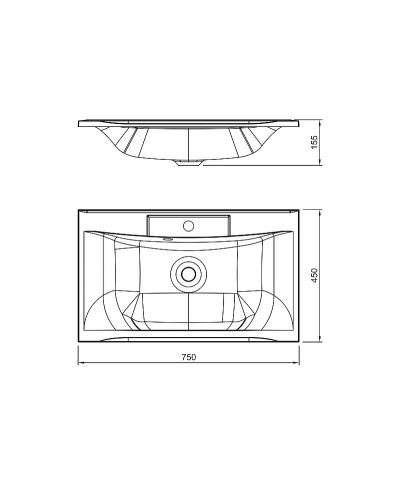 Раковина Florentina Прима 75 10.010.00750.001 Белая