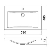 Раковина Florentina Анита 58 10.150.00580.001 Белая