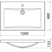 Раковина Florentina Анита 100 10.150.01000.001 Белая