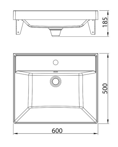 Раковина Florentina Капелла 50 10.180.00500.001 на стиральную машину Белая