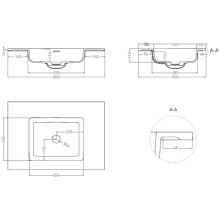 Раковина 80x50 см Salini S-Stone Onda 80 1402201M