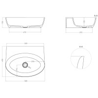 Раковина 58x45 см Salini S-Stone Alda Wall 02 140322M