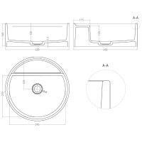 Раковина 45x45 см Salini S-Sense Armonia Top 02 130117G