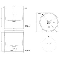 Раковина 46x46 см Salini S-Sense Armonia 04 130118G