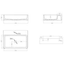 Раковина 59,5x44,5 см Salini S-Sense Ottavia 1103101G