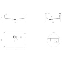 Раковина 54,5x38 см Salini S-Stone Marea 09 1802209M