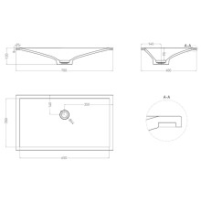 Раковина 70x40 см Salini S-Stone Marea 13 1802213M