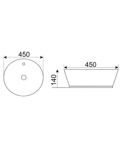 Раковина-чаша CeramaLux 45 D1306H004 Черная