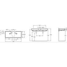 Раковина двойная подвесная 120х46 см Jacob Delafon Rythmik EXM112-00