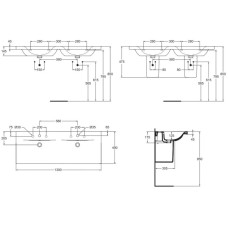 Раковина  двойная 130 см Ideal Standard Connect Vanity E813601