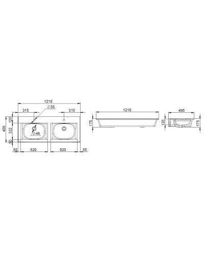Раковина AM.PM Spirit V2.0 120 M70AWCD1202WG Белая