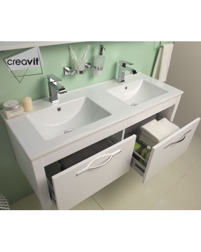 Раковина Creavit Su 121 SU121-00CB00E-0000 двойная Белая