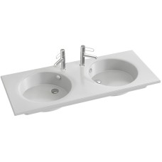 Раковина Jacob Delafon Odeon Rive Gauche 120 EXAT112-Z-00 двойная Белая