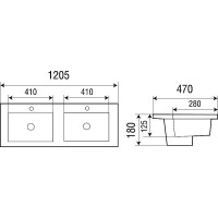 Раковина WeltWasser Deilbach 7506 1202 10000005570 двойная Черная матовая