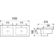 Раковина WeltWasser Deilbach 7506 1202 10000005570 двойная Черная матовая