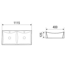 Раковина WeltWasser Elbach 2216 112 10000004587 двойная Белый глянец