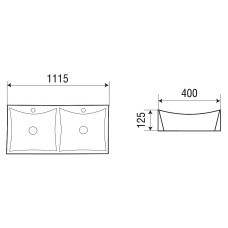 Раковина WeltWasser Elbach 2216 112 10000004587 двойная Белый глянец