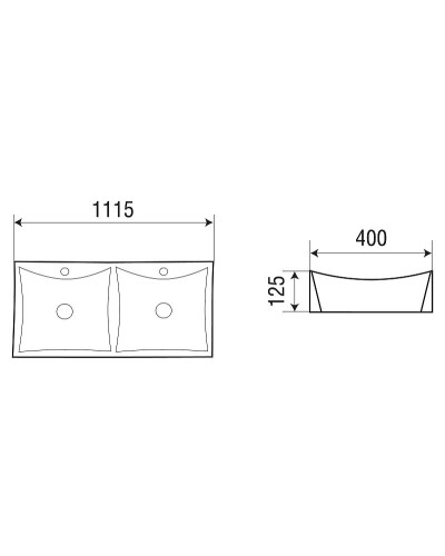 Раковина WeltWasser Elbach 2216 112 10000004587 двойная Белый глянец