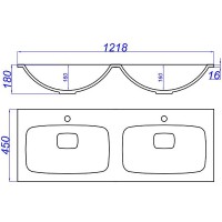 Раковина Aqwella Malaga 120 Duet Mal.12.04.D Белая