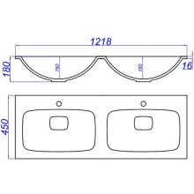 Раковина Aqwella Malaga 120 Duet Mal.12.04.D Белая
