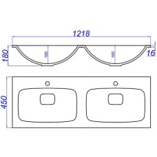Раковина Aqwella Malaga 120 Duet Mal.12.04.D Белая