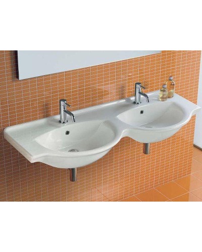 Раковина Hatria Sophie 125 Y0Q501 двойная Белая