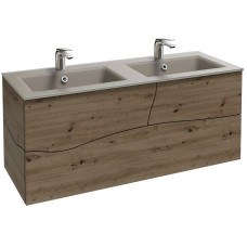 Раковина Jacob Delafon Sherwood EB1831RU-DE5 двойная Базальт матовый