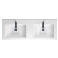 Раковина Marka One Duo 120 Polytitan У99050 двойная Белая