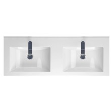 Раковина Marka One Duo 120 Polytitan У99050 двойная Белая