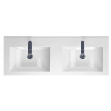 Раковина Marka One Duo 120 Polytitan У99050 двойная Белая