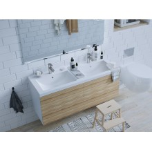 Раковина Marka One Duo 120 Polytitan У99050 двойная Белая