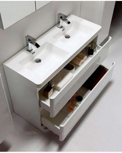 Раковина BelBagno Ancona-N 120 EA-1200-2-LVB двойная Белая