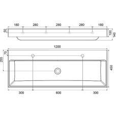 Раковина Ravak Natural 120 XJO01212000 Белая