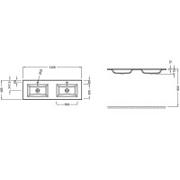 Раковина Jacob Delafon Sherwood 140 EB2100-DD2 двойная Серая
