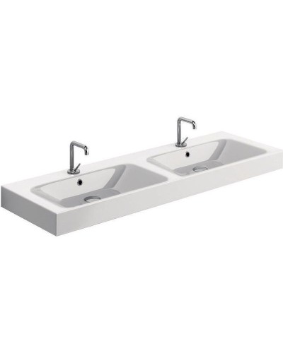 Раковина Kerasan Cento 140 353601x1 двойная Белая