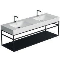 Раковина Kerasan Cento 140 353601x1 двойная Белая