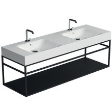 Раковина Kerasan Cento 140 353601x1 двойная Белая