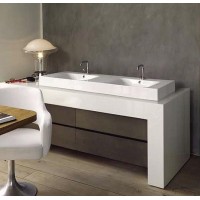 Раковина Kerasan Cento 140 353601x1 двойная Белая