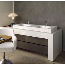 Раковина Kerasan Cento 140 353601x1 двойная Белая