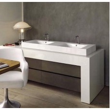 Раковина Kerasan Cento 140 353601x1 двойная Белая