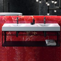 Раковина Kerasan Cento 140 353601x1 двойная Белая