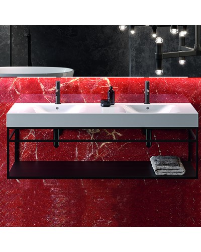 Раковина Kerasan Cento 140 353601x1 двойная Белая