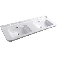 Раковина Kerasan Waldorf 150 4143K1bi/crx3 двойная Белая